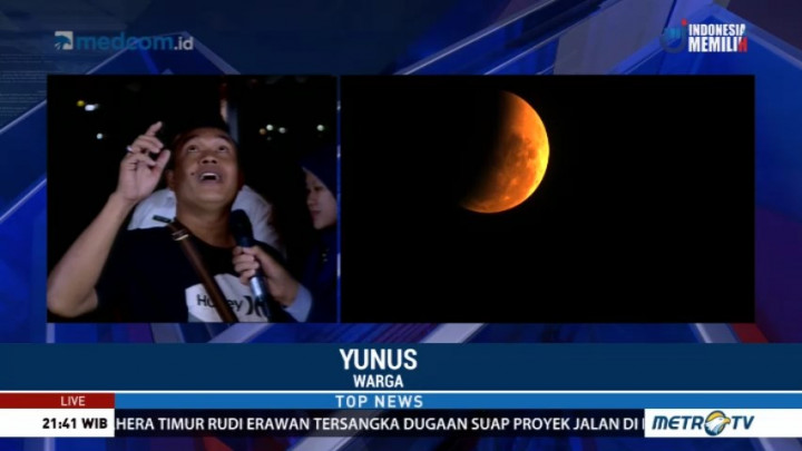 Cuaca Berawan, Warga Kesulitan Lihat Gerhana Bulan di Ancol