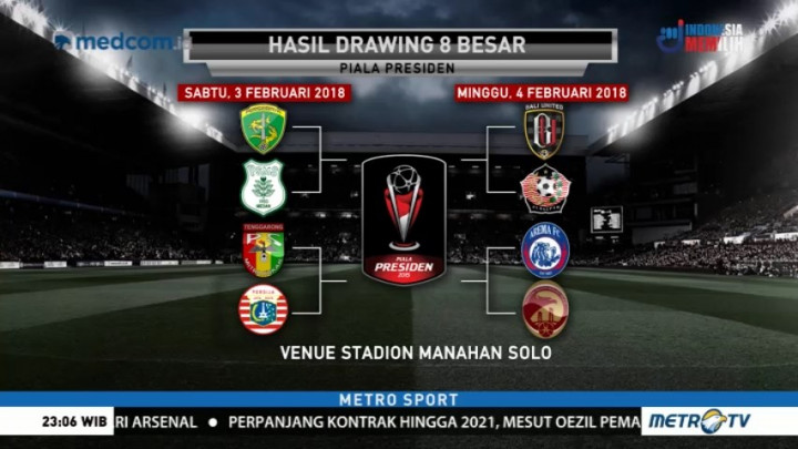 Hasil Drawing 8 Besar Piala Presiden 2018