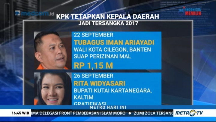 Deretan Kepala Daerah yang Terjerat Kasus Dugaan Korupsi Selama 2017