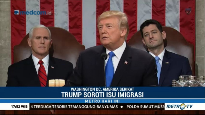 Trump Soroti Isu Imigrasi di Pidato Kenegaraan Pertamanya