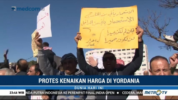 Ratusan Warga Yordania Protes Kenaikan Harga