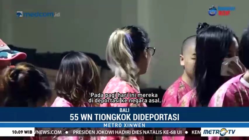 Imigrasi Ngurah Rai Deportasi 55 WN Tiongkok