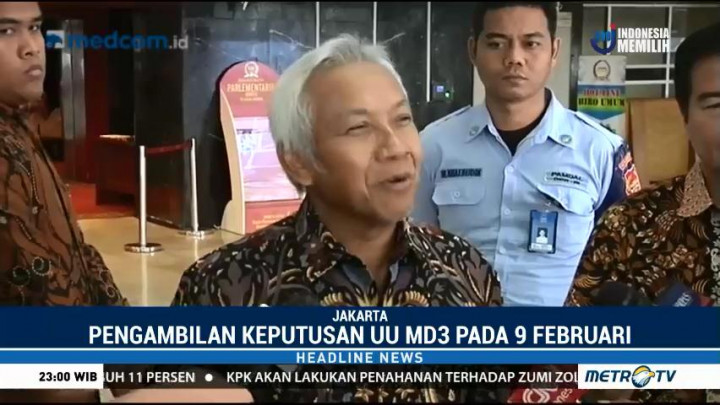 Revisi UU MD3 Hampir Rampung