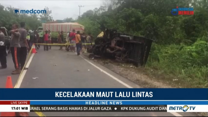 Kecelakaan Maut di Palangka Raya, 11 Orang Tewas