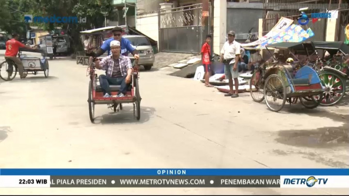 Becak di Ibu Kota