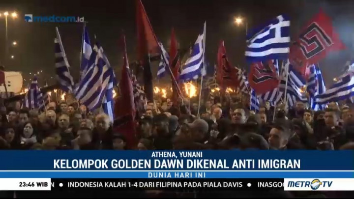 Kelompok Anti Imigran di Yunani Peringati 22 Tahun Konflik dengan Turki