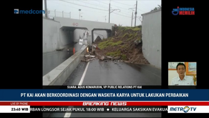 Underpass Bandara Soetta Longsor, PT KAI Minta Maaf
