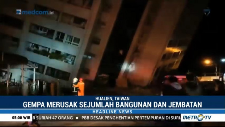 Gempa 6,4 SR Guncang Taiwan