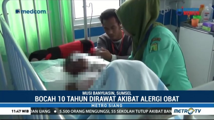 Bocah 10 Tahun di Musi Banyuasin Dirawat Intesif Akibat Alergi Obat