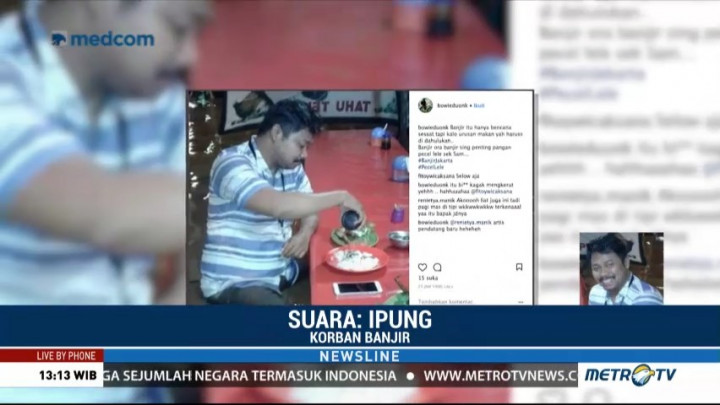 Cerita Ipung Makan Pecel Lele di Tengah Banjir