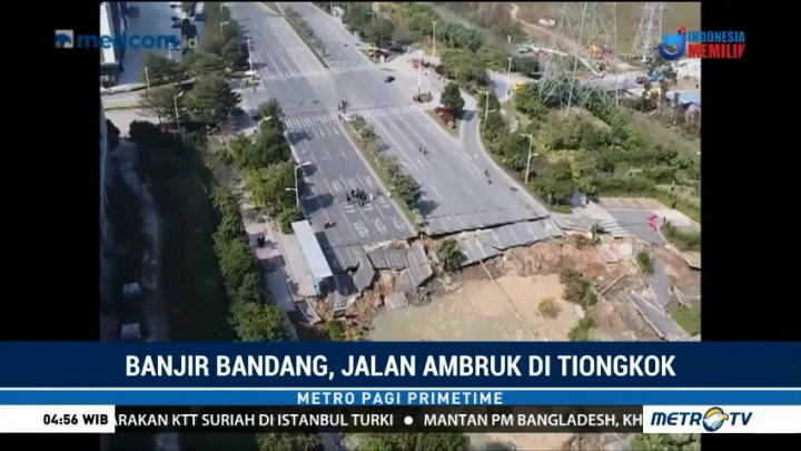 Jalan di Tiongkok Ambruk, 8 Tewas 3 Hilang