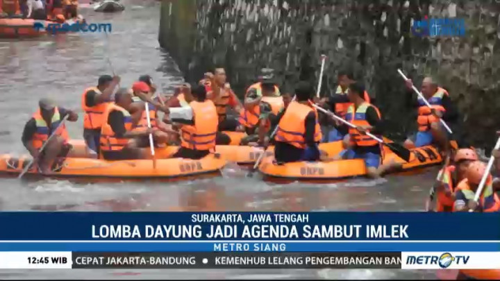 Lomba Dayung Digelar di Surakarta untuk Sambut Imlek