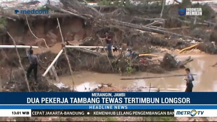 Tambang Ilegal di Merangin Longsor, Dua Tewas