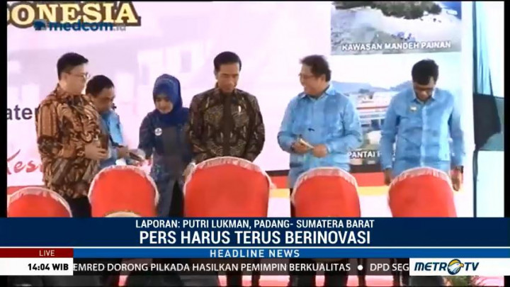 Saat Jokowi Jadi Wartawan di Hari Pers Nasional 2018