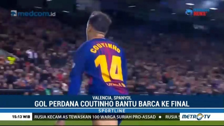 Gol Perdana Coutinho Bawa Barca ke Final Copa del Rey