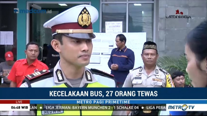 43 Ambulans Bawa Korban Kecelakaan Bus di Tanjakan Emen ke RSUD Tangsel