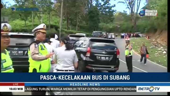 Persiapan Olah TKP Kecelakaan di Tanjakan Emen, Satu Jalur Ditutup