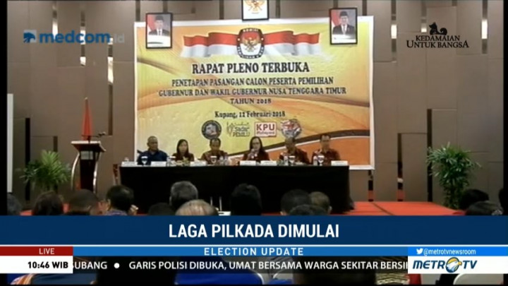 KPU NTT Tetapkan Empat Pasangan Cagub dan Cawagub