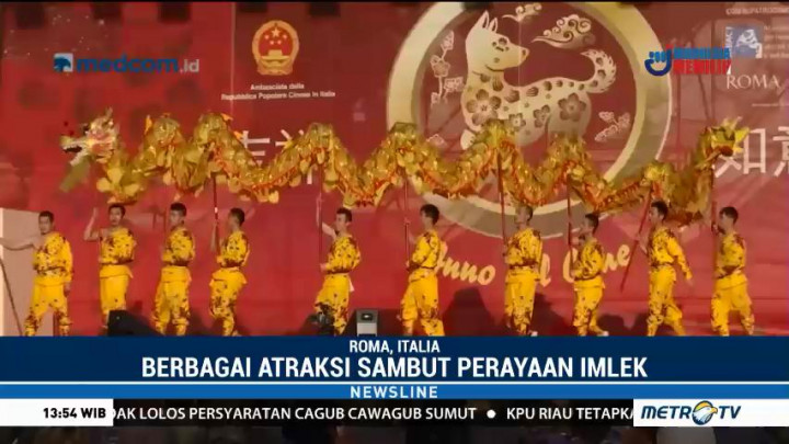 Jelang Imlek, Atraksi Barongsai Digelar di Italia