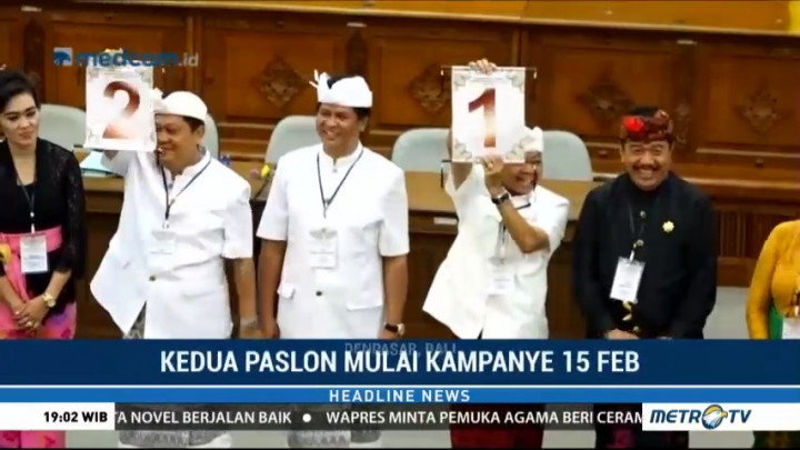 Nomor Urut Pasangan Cagub Bali