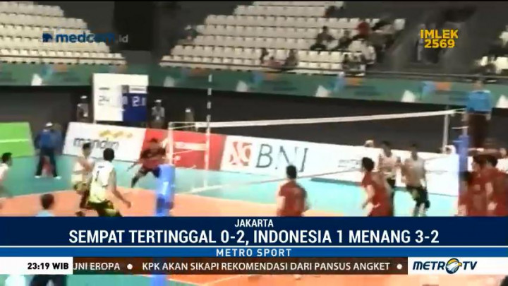 Tekuk Jepang 3-2, Tim Voli Indonesia 1 Puncaki Klasemen