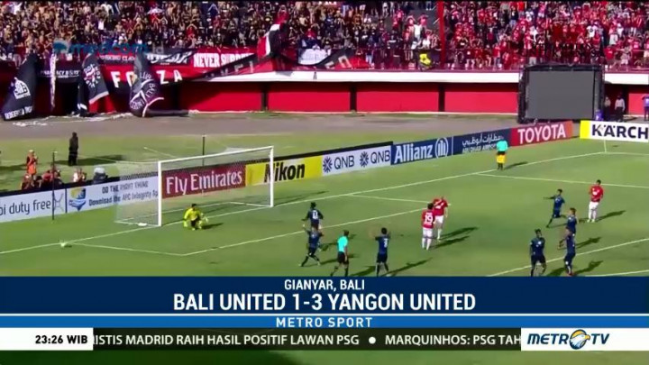 Jamu Yangon United, Bali United Kalah di Kandang Sendiri