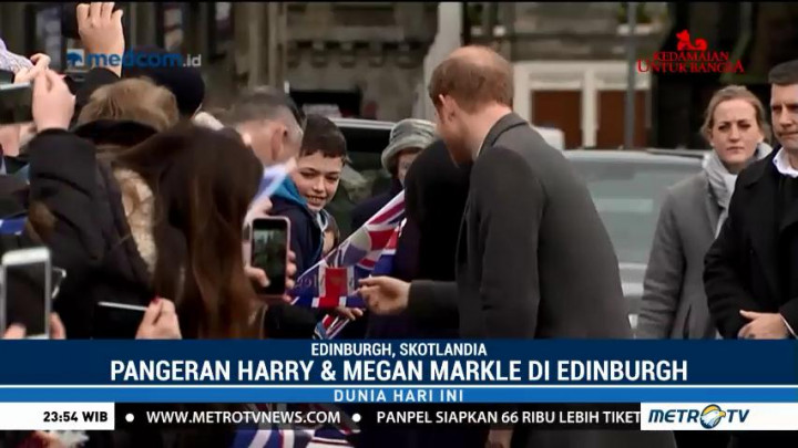 Kedatangan Pangeran Harry & Meghan Markle ke Edinburgh Disambut Antusias Warga