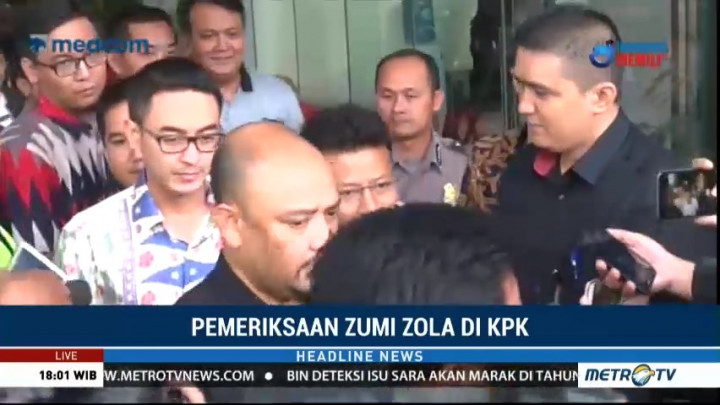 Usai Pemeriksaan, Zumi Zola Tak Langsung Ditahan KPK