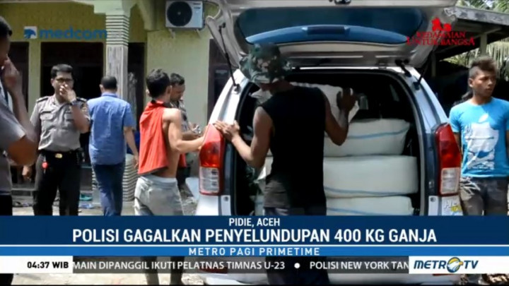 Polisi Gagalkan Penyelundupan 400 Kg Ganja ke Pulau Jawa