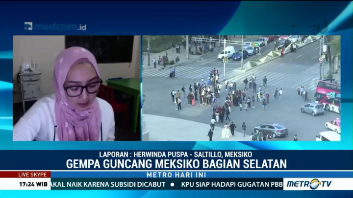 Pusat Gempa Meksiko Berada di Negara Bagian Oaxaca