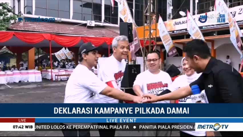 Paslon Gubernur Jateng Komitmen Menjaga Pilkada Damai