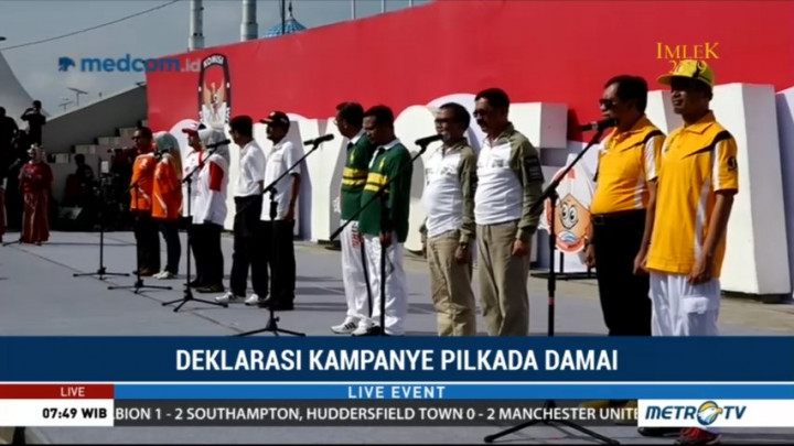 Peserta Pilkada Makassar & Sulsel Lakukan Deklarasi Damai