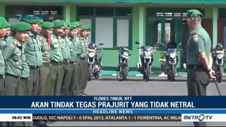 TNI di Flores Timur Menjamin Netral dalam Pilgub NTT