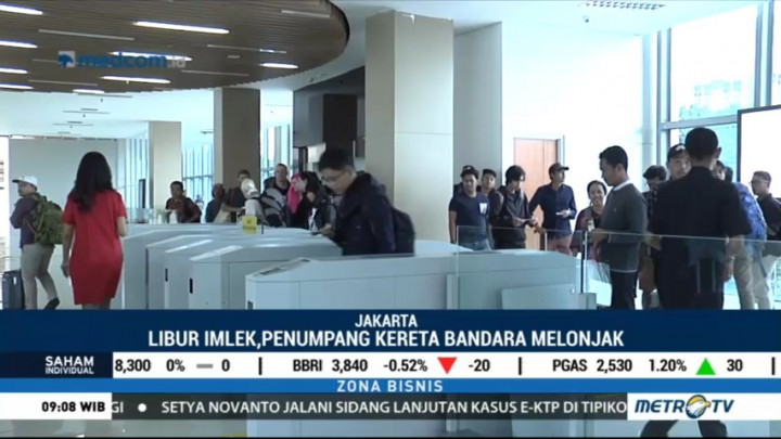 Penumpang Kereta Bandara Soetta Melonjak Saat Libur Imlek
