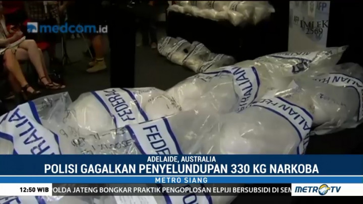 Polisi Australia Gagalkan Penyelundupan 330 Kg Narkoba
