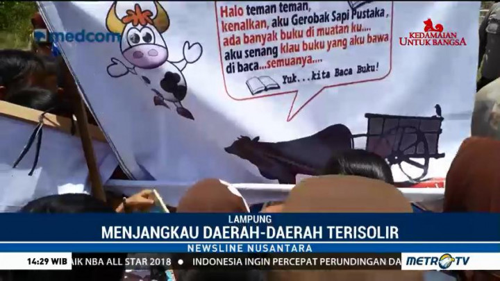 Gerobak Sapi Pustaka Jangkau Anak di Daerah Terisolir