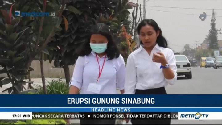 Sidikalang Terdampak Abu Vulkanik Gunung Sinabung