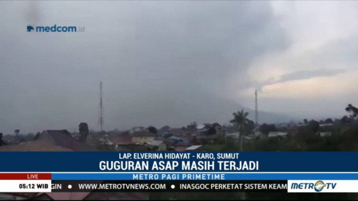 Erupsi Gunung Sinabung, Ada Potensi Guguran Lava Pijar