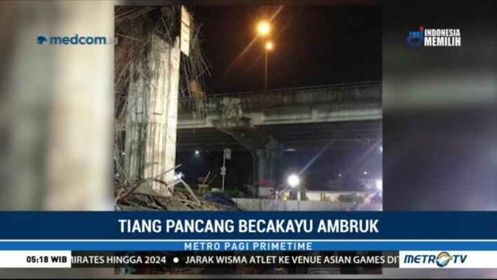 Tiang Girder Tol Becakayu Roboh