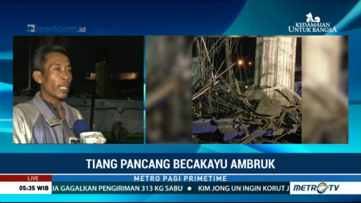 Terdengar Suara Retakan Sebelum Tiang Girder Tol Becakayu Roboh