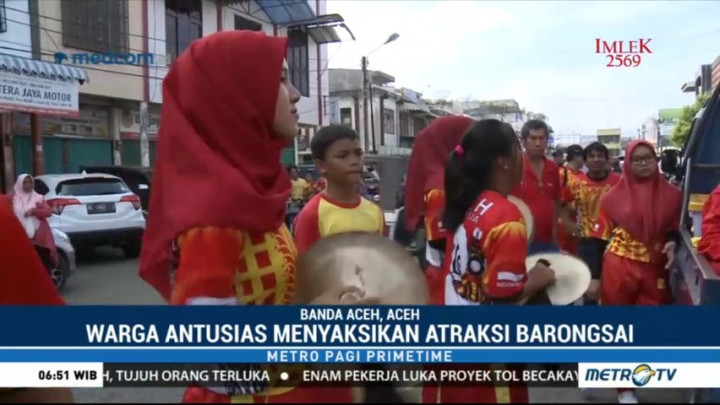 Pertunjukan Barongsai di Aceh Tunjukan Keberagaman