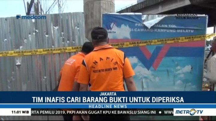 Polisi Olah TKP Ambruknya Girder Tol Becakayu