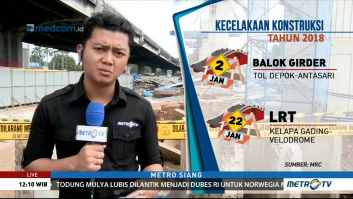 Sudah 5 Kecelakaan Infrastruktur Terjadi Tahun Ini