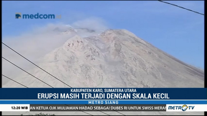 Pasca Erupsi, Gunung Sinabung Masih Mengeluarkan Awan Panas