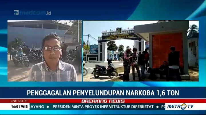 Penyelundupan 1,6 Ton Narkoba Berhasil Digagalkan