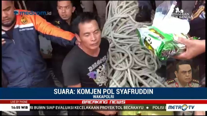 Penyelundupan 1,6 Ton Narkoba Sudah Diintai Selama 3 Bulan