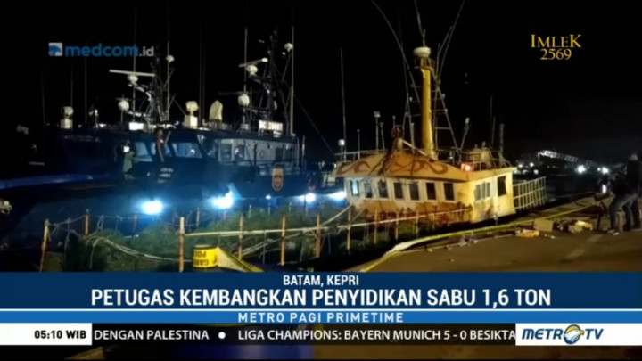 Kapal Pembawa 1,6 Ton Sabu Dijaga Ketat Kepolisian