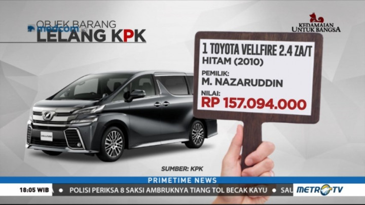 KPK akan Lelang Mobil Sitaan dari Nazaruddin & LHI