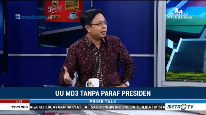 Dua Opsi yang Dapat Diambil Jokowi Terhadap UU MD3