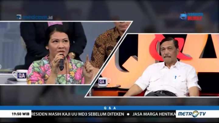 Luhut Jawab Kritik Melanie Subono soal Reklamasi Jakarta